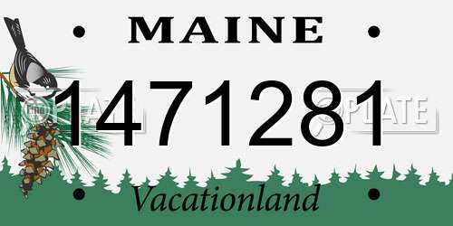 1471281 Maine License Plate
