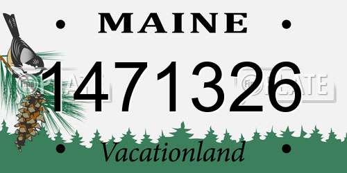 1471326 Maine License Plate