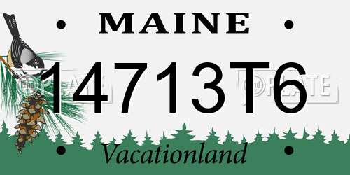 14713T6 Maine License Plate