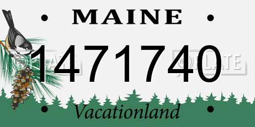 1471740 Maine License Plate