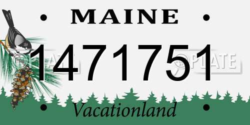 1471751 Maine License Plate