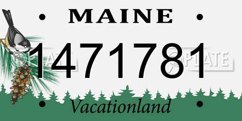 1471781 Maine License Plate