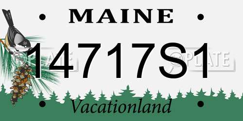 14717S1 Maine License Plate