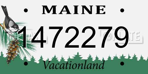 1472279 Maine License Plate