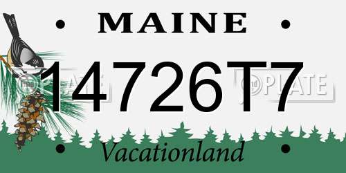 14726T7 Maine License Plate