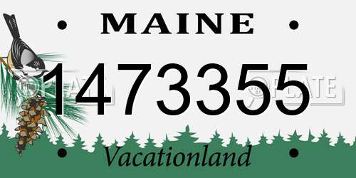 1473355 Maine License Plate