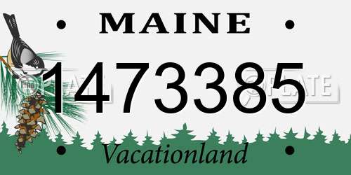 1473385 Maine License Plate