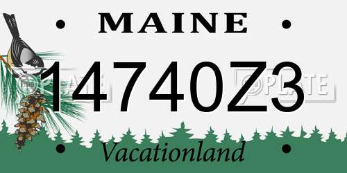 14740Z3 Maine License Plate