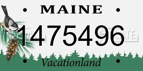 1475496 Maine License Plate