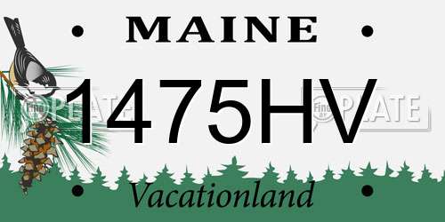 1475HV Maine License Plate