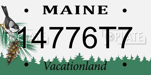 14776T7 Maine License Plate