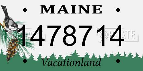 1478714 Maine License Plate