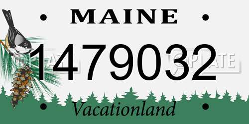1479032 Maine License Plate