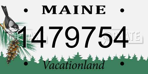 1479754 Maine License Plate