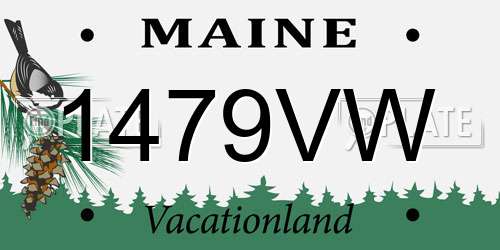 1479VW Maine License Plate