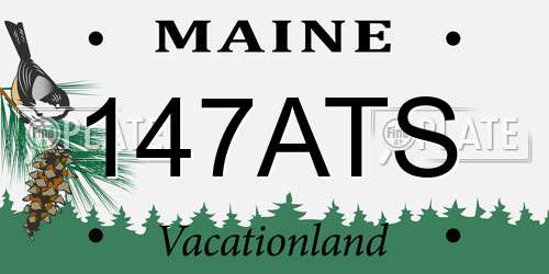 147ATS Maine License Plate
