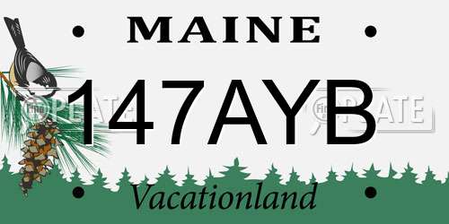 147AYB Maine License Plate