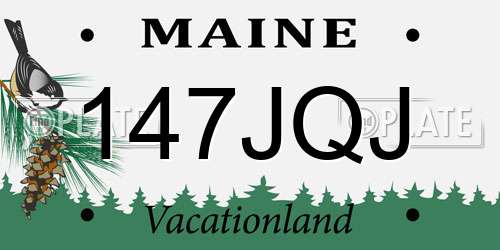 147JQJ Maine License Plate