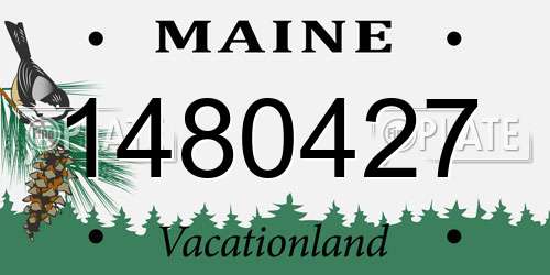 1480427 Maine License Plate