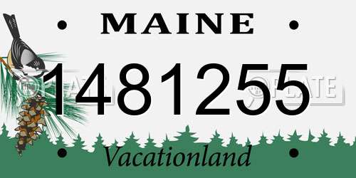 1481255 Maine License Plate