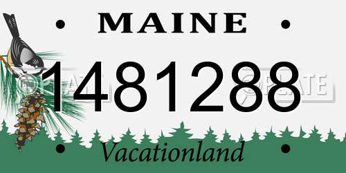 1481288 Maine License Plate