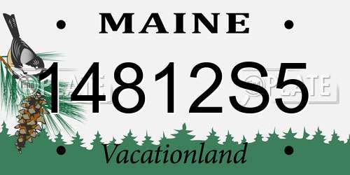 14812S5 Maine License Plate