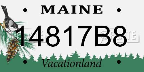 14817B8 Maine License Plate