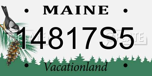 14817S5 Maine License Plate
