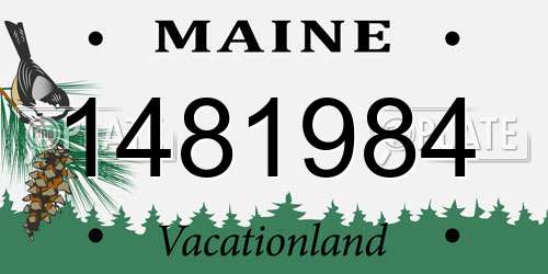 1481984 Maine License Plate