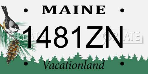 1481ZN Maine License Plate