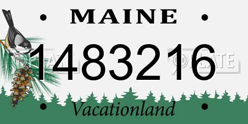 1483216 Maine License Plate
