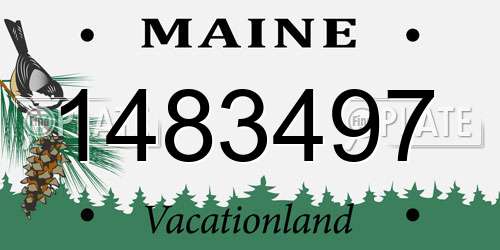 1483497 Maine License Plate