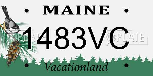 1483VC Maine License Plate