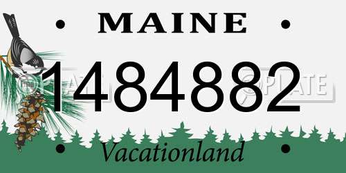 1484882 Maine License Plate