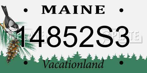 14852S3 Maine License Plate