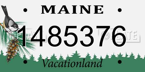 1485376 Maine License Plate