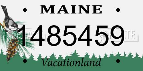 1485459 Maine License Plate