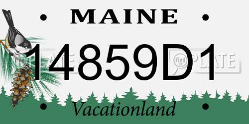 14859D1 Maine License Plate