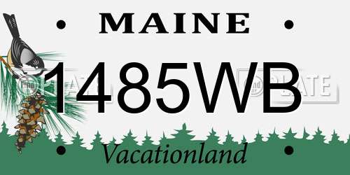 1485WB Maine License Plate