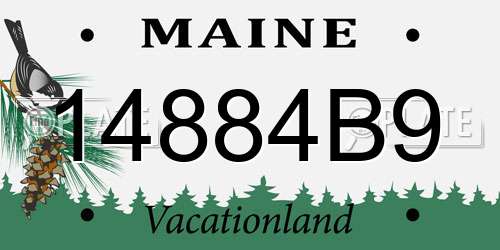 14884B9 Maine License Plate