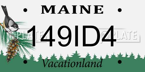 149ID4 Maine License Plate