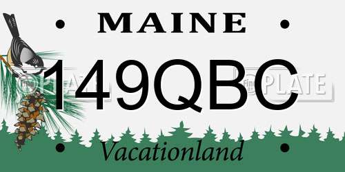 149QBC Maine License Plate