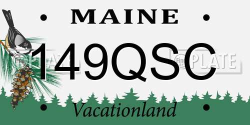 149QSC Maine License Plate