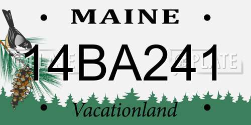 14BA241 Maine License Plate
