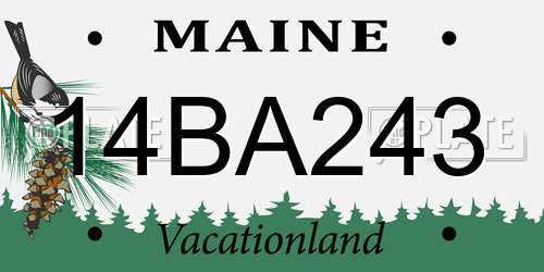 14BA243 Maine License Plate