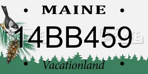 14BB459 Maine License Plate