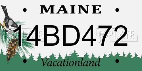 14BD472 Maine License Plate