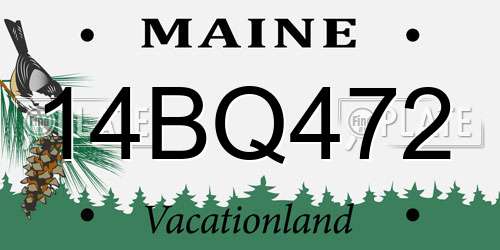 14BQ472 Maine License Plate