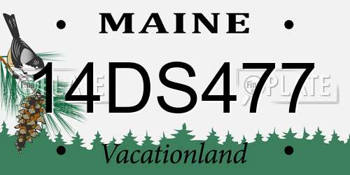 14DS477 Maine License Plate