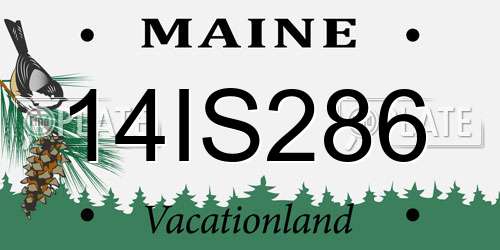 14IS286 Maine License Plate